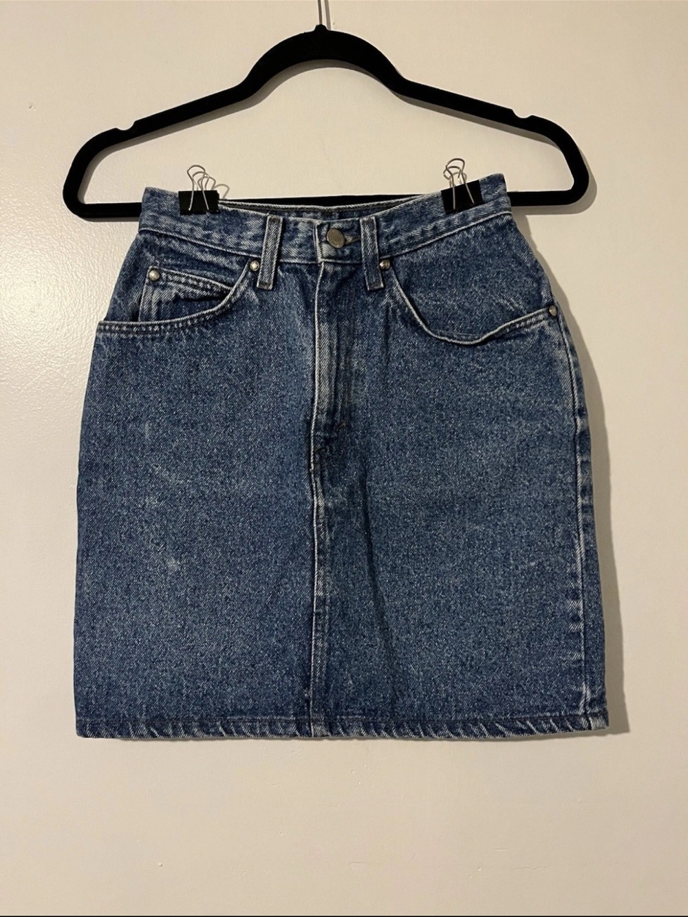 Vintage 90s Levi's Medium Wash Denim Mini Skirt